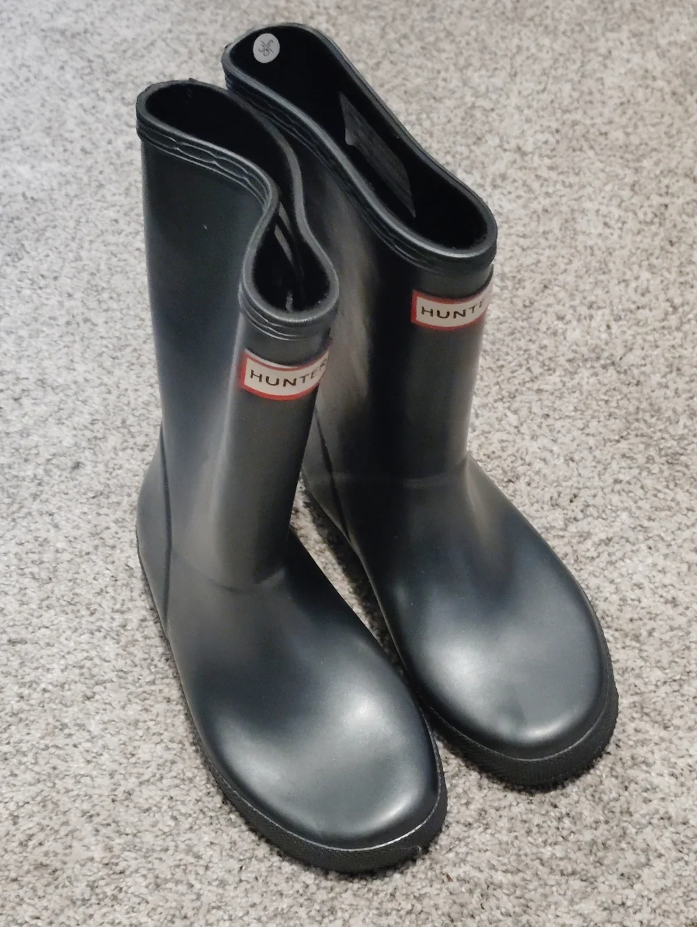 Hunter Kids Black Mid-Calf Waterproof Rain Boots